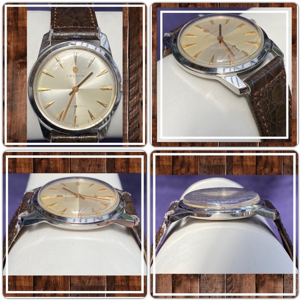 SOLD! 1950's Croton Men's Stainless Steel Watch